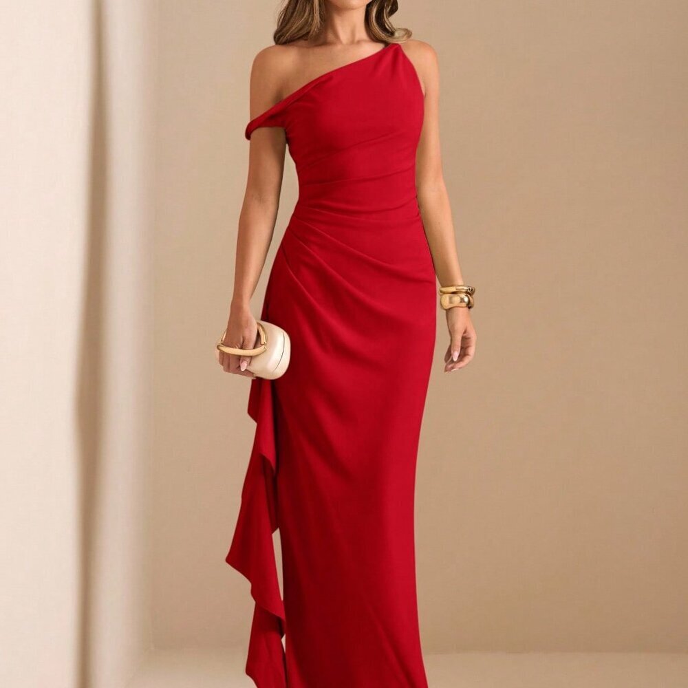 Red Casual Women's Bridesmaid Dress